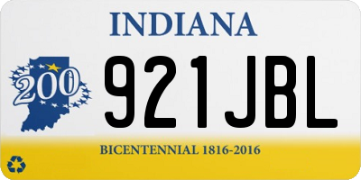 IN license plate 921JBL