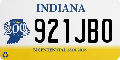 IN license plate 921JBO