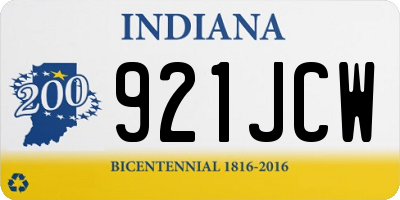 IN license plate 921JCW