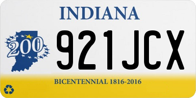 IN license plate 921JCX