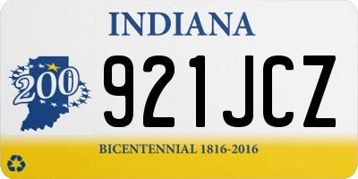 IN license plate 921JCZ