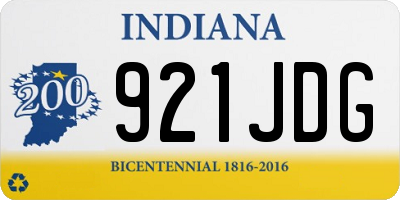 IN license plate 921JDG