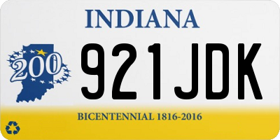 IN license plate 921JDK