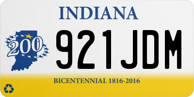 IN license plate 921JDM