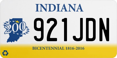 IN license plate 921JDN
