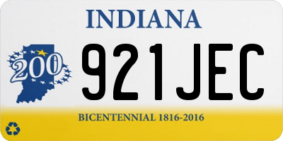 IN license plate 921JEC