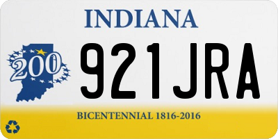 IN license plate 921JRA