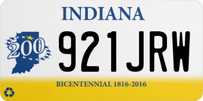 IN license plate 921JRW