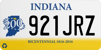 IN license plate 921JRZ