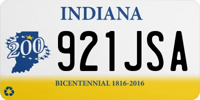 IN license plate 921JSA