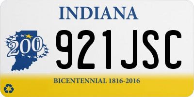IN license plate 921JSC