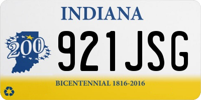 IN license plate 921JSG