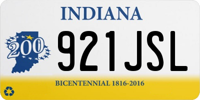 IN license plate 921JSL