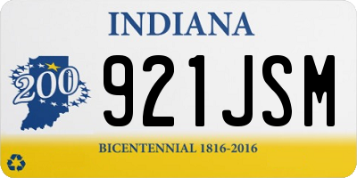 IN license plate 921JSM
