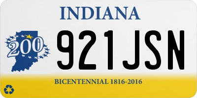 IN license plate 921JSN