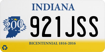 IN license plate 921JSS