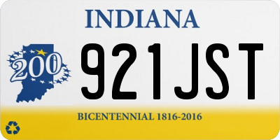 IN license plate 921JST
