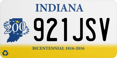 IN license plate 921JSV