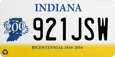 IN license plate 921JSW