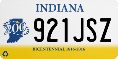 IN license plate 921JSZ