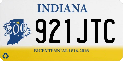 IN license plate 921JTC
