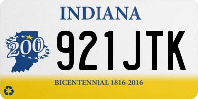 IN license plate 921JTK