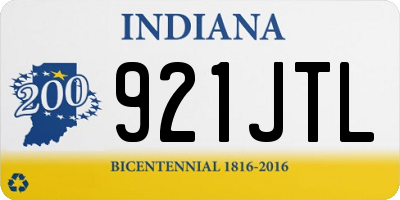 IN license plate 921JTL