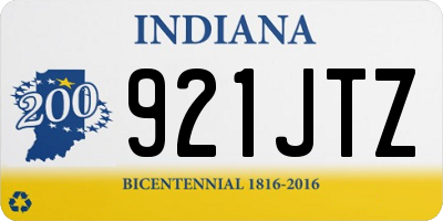 IN license plate 921JTZ