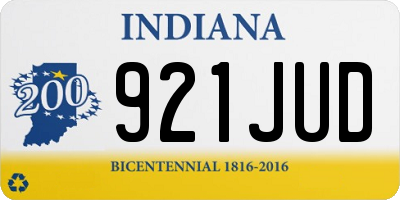 IN license plate 921JUD