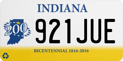 IN license plate 921JUE