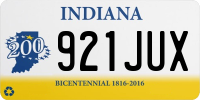 IN license plate 921JUX