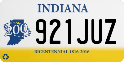 IN license plate 921JUZ