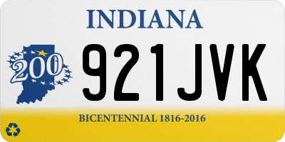 IN license plate 921JVK