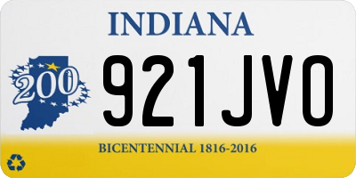 IN license plate 921JVO