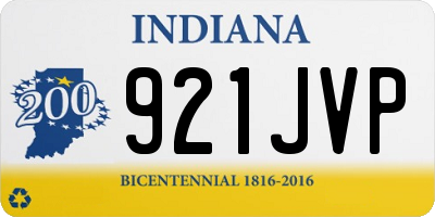 IN license plate 921JVP