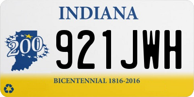 IN license plate 921JWH