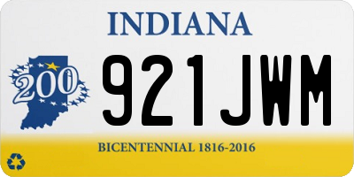 IN license plate 921JWM