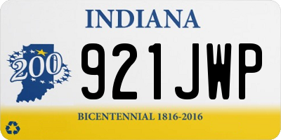 IN license plate 921JWP