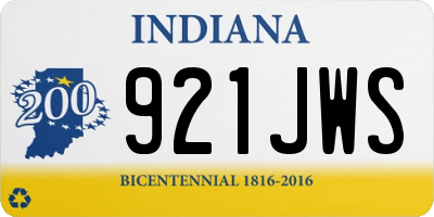IN license plate 921JWS