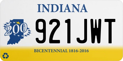 IN license plate 921JWT