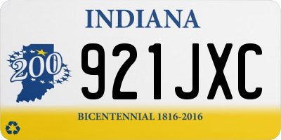 IN license plate 921JXC
