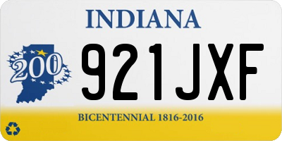 IN license plate 921JXF