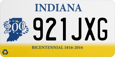 IN license plate 921JXG