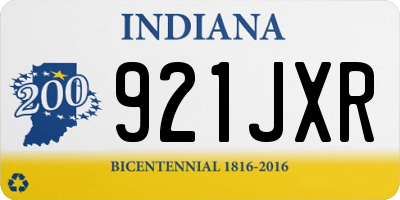 IN license plate 921JXR