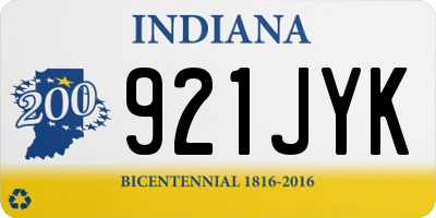 IN license plate 921JYK