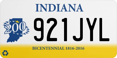 IN license plate 921JYL