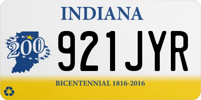 IN license plate 921JYR
