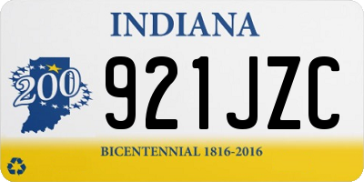 IN license plate 921JZC