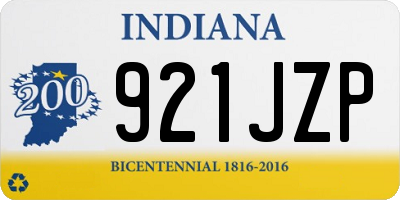 IN license plate 921JZP
