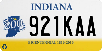 IN license plate 921KAA